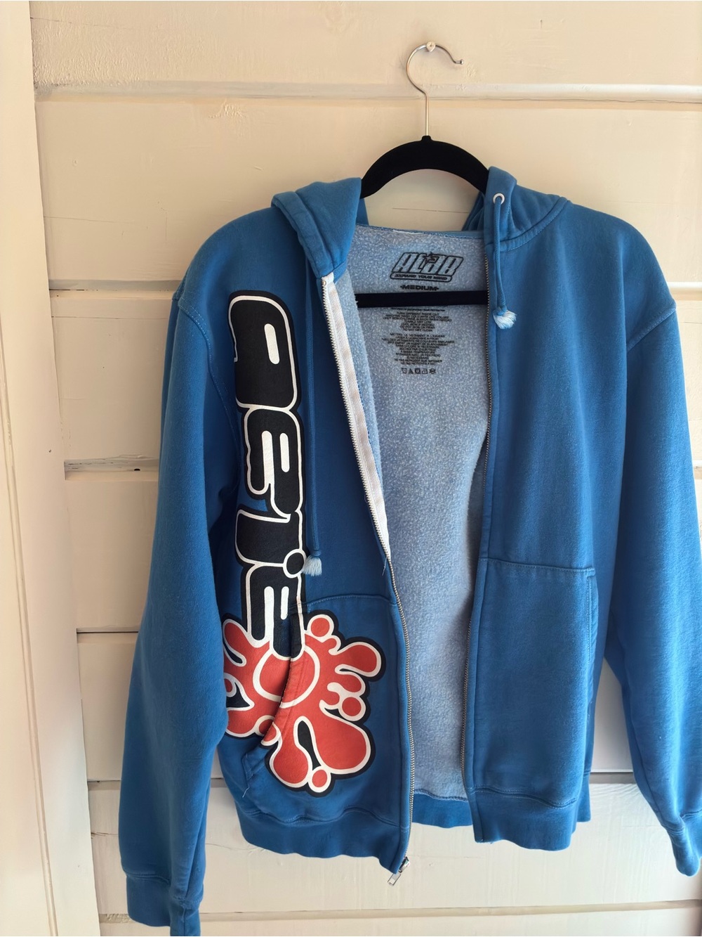 A.LAB Y2K Varsity Blue Zip Hoodie